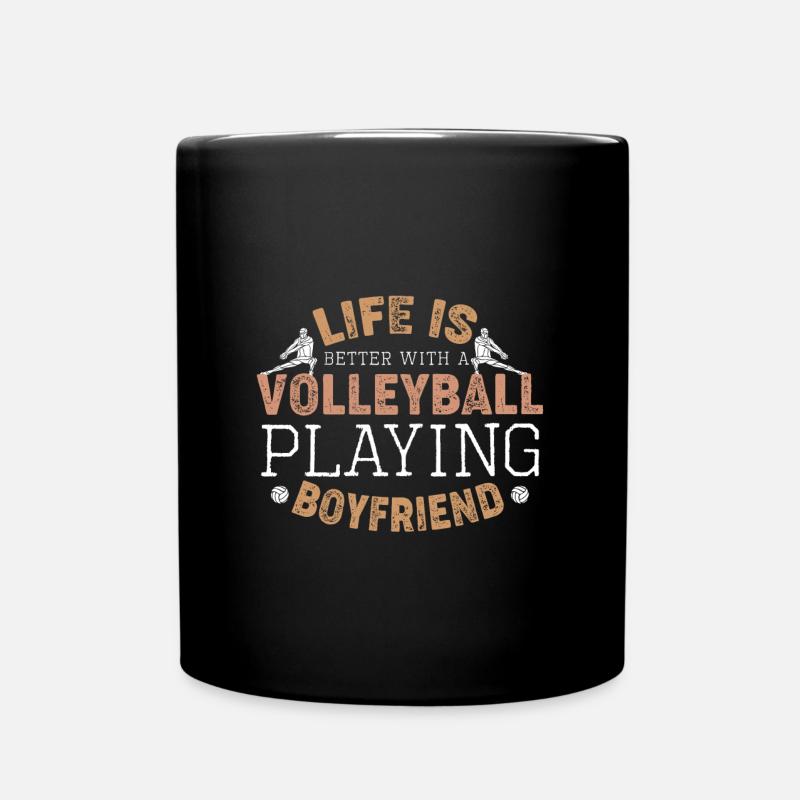 Beziehung Geschenk Volleyball Strand Freund - Tasse einfarbig - Schwarz
