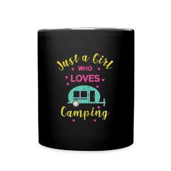 Camping camping caravane camping car - Mug uni - noir - Devant