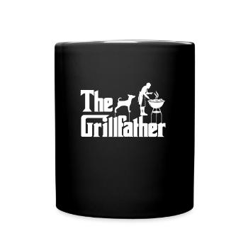 Father Grillfather Grilling Papa Grill Season Meat - Full Colour Mug - black - Front