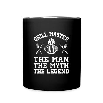 Grill Maître Man Myth Legend Grillen Grill saison - Mug uni - noir - Devant