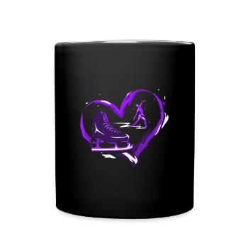 Eislaufen Eisläufer Schlittschuhe Sport Geschenk - Tasse einfarbig - Schwarz - Vorne