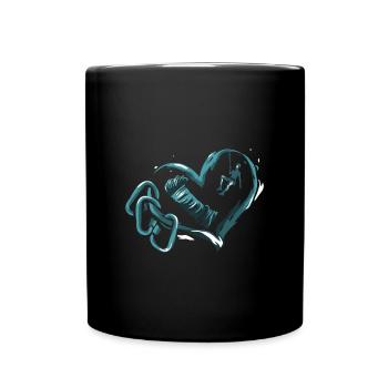Felskletterer Felsklettern Hobby Geschenk - Tasse einfarbig - Schwarz - Vorne