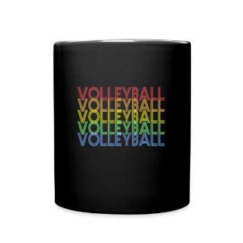 Volleyball Retro - Full Colour Mug - black - Front