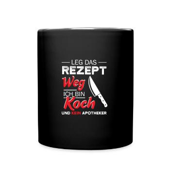 Recipe Cook Pharmacist Funny saying Culinary art - Full Colour Mug - black - Front