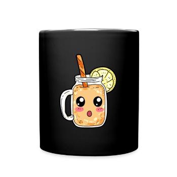 Smoothie Erfrischung Getränk Trinken Geschenk - Tasse einfarbig - Schwarz - Vorne