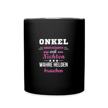 Uncle Nieces Saying Family Heroes Role Model Family - Full Colour Mug - black - Front