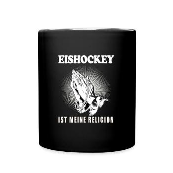 Eishockey Spruch Design Lustig - Tasse einfarbig - Schwarz - Vorne