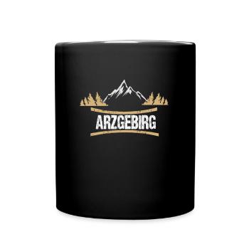 Design des monts Métallifères drôles - Mug uni - noir - Devant