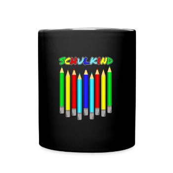 Schoolchild Crayons Back to School School Pupils - Full Colour Mug - black - Front