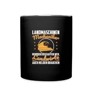 Agricultural machinery mechanic farmer screwdriver saying - Full Colour Mug - black - Front