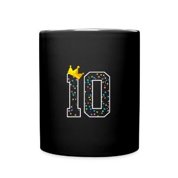 10e anniversaire Dix couronnes nombre Prince Princesse - Mug uni - noir - Devant