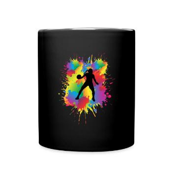 Frauen Handball - Tasse einfarbig - Schwarz - Vorne
