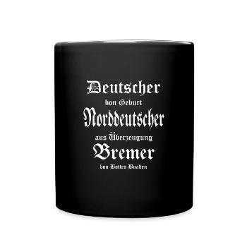 Norddeutscher Bremer - Tasse einfarbig - Schwarz - Vorne