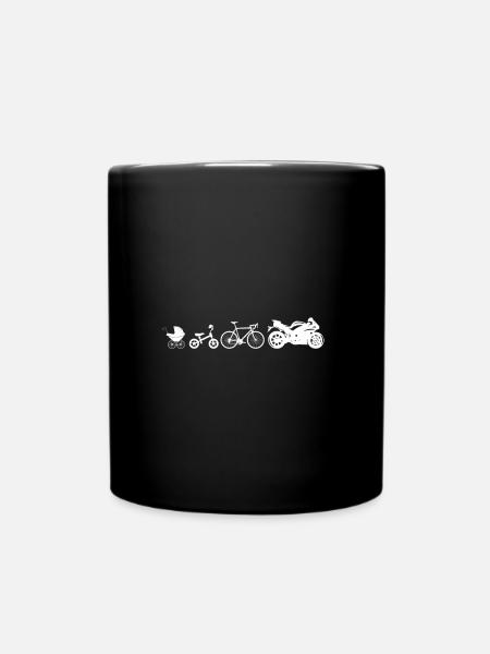 Evolution Kinderwagen Fahrrad Motorrad für Biker - Tasse einfarbig - Schwarz