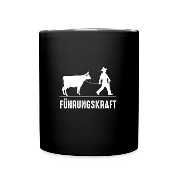 Führungskraft Lustiges Bauern Landwirt Geschenk - Tasse einfarbig - Schwarz - Vorne