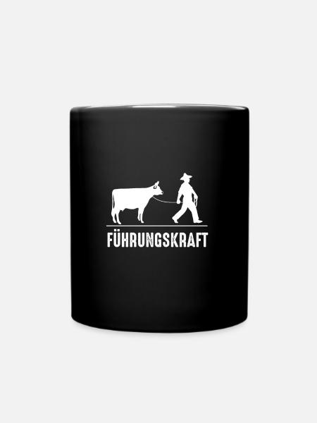 Führungskraft Lustiges Bauern Landwirt Geschenk - Tasse einfarbig - Schwarz