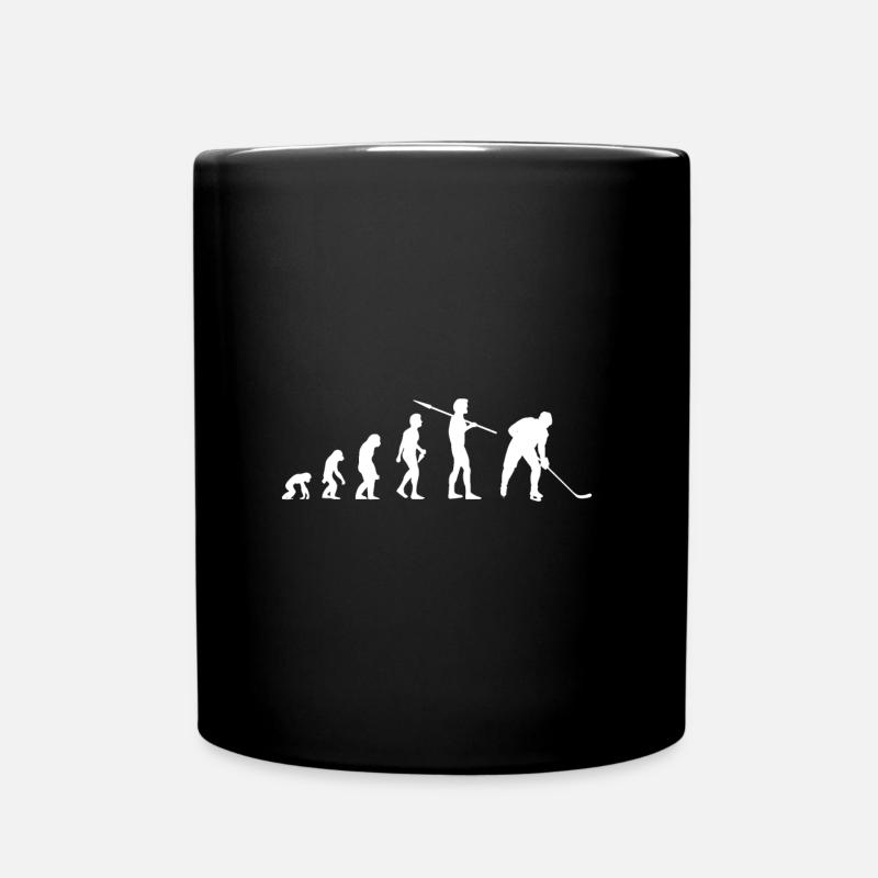 Joueur de hockey Evolution Hockey Puck Sport - Mug uni - noir