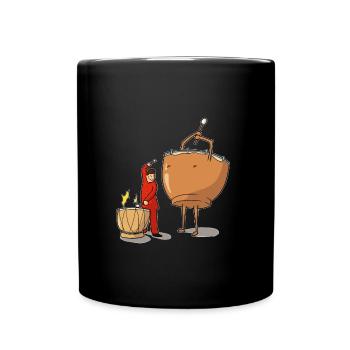 Pauke Paukist Schlagzeuger - Tasse einfarbig - Schwarz - Vorne