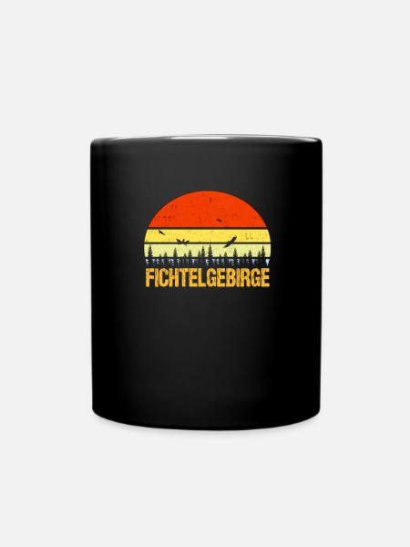 Fichtelgebirge - Tasse einfarbig - Schwarz