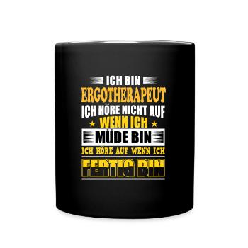 Ich bin Ergotherapeut - Tasse einfarbig - Schwarz - Vorne