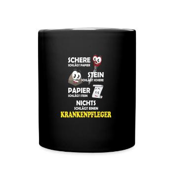 Krankenpfleger - Tasse einfarbig - Schwarz - Vorne