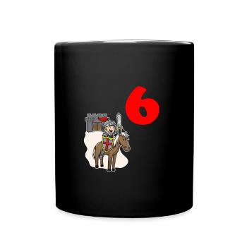 Knight child 6 years - Full Colour Mug - black - Front