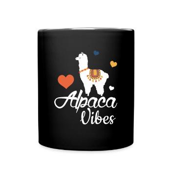 Alpaga Vibes - Mug uni - noir - Devant