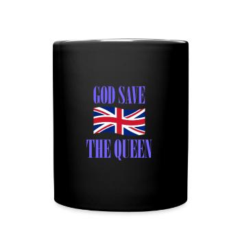 God save the Queen - Tasse einfarbig - Schwarz - Vorne