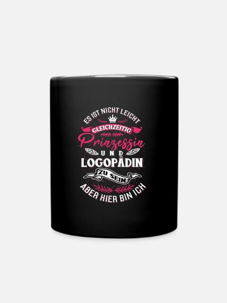Logopädin - Tasse einfarbig - Schwarz