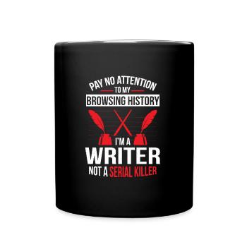 Schreiben Autor Verfasser Schreiber Schöpfer Roman - Tasse einfarbig - Schwarz - Vorne