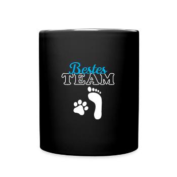Team Hund & Mensch Hundebesitzer Hundeliebe Hunde - Tasse einfarbig - Schwarz - Vorne