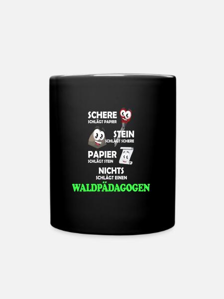 Waldpädagogik Erlebnispädagoge - Tasse einfarbig - Schwarz