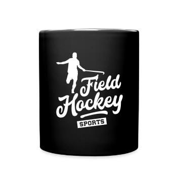 sport de hockey sur gazon - Mug uni - noir - Devant