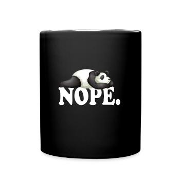 Nope panda design funny - Full Colour Mug - black - Front