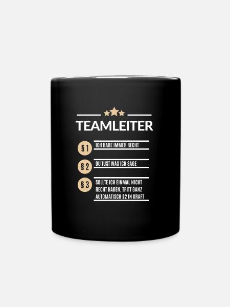 Chef d’équipe J’ai toujours raison - Mug uni - noir