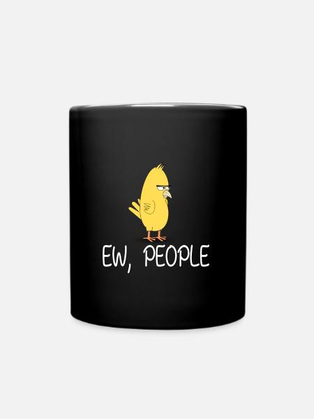 ew people angry bird - Tasse einfarbig - Schwarz