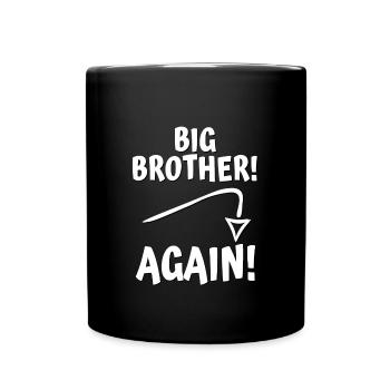 grand frère agai blanc - Mug uni - noir - Devant