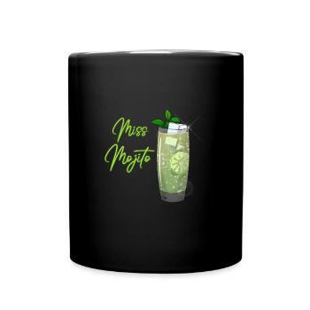 Miss Mojito Party Cocktail - Full Colour Mug - black - Front