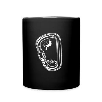 Grimpants cadeau escalade rocheuse montagnes Carabiner - Mug uni - noir - Devant