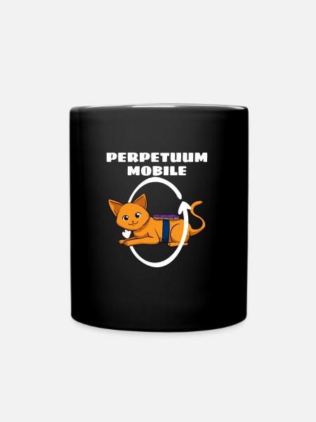 Perpetuum Mobile Physik Katze Physiker - Tasse einfarbig - Schwarz