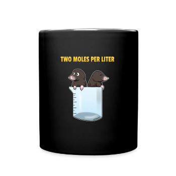 Two Moles Per Liter Mole Science Science - Full Colour Mug - black - Front