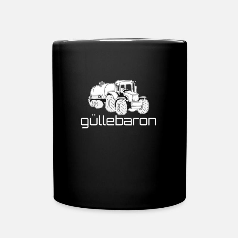 Güllebaron Landwirt Bauer Gülle Traktor - Tasse einfarbig - Schwarz