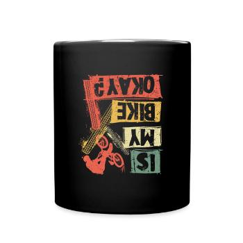 Est-ce que mon vélo va bien? Cycliste VTT - Mug uni - noir - Devant
