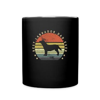 Best Labrador Dad Ever Hundepapa Hund Hundebesitze - Tasse einfarbig - Schwarz - Vorne