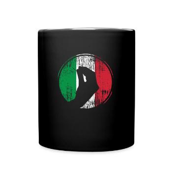 Italy Italians hand gesture Italian flag - Full Colour Mug - black - Front