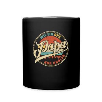 Dad Like A Grandpa Just Cool Father Father's Day Done - Full Colour Mug - black - Front