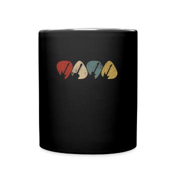 Guitare plectre guitariste mélomane guitare - Mug uni - noir - Devant