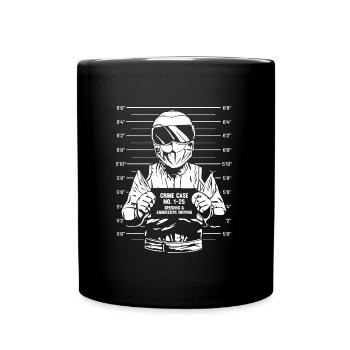 Biker motorcyclist motorcycle motorcycling bike - Full Colour Mug - black - Front