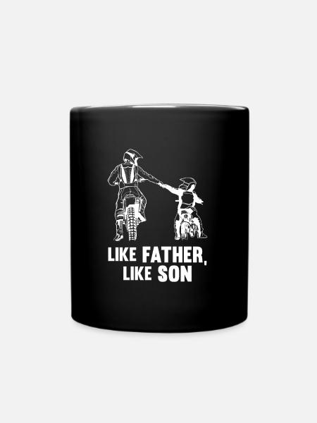 Like father Like son Motocross-Biker Motorra - Full Colour Mug - black