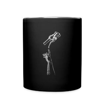Motorradfahrer Biker Hand Motorrad Lenker Bike - Tasse einfarbig - Schwarz - Vorne